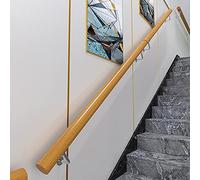 Main courante d'escalier en bois, rampes en bois antidérapantes avec supports de montage mural, garde-corps de sécurité for couloir de jardin d'enfants, villa intérieure, loft(60cm)