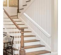 Main courante d'escalier murale - Rampe d'escalier en bois massif pour intérieur et extérieur, salle de bain, couloir, lofts, barre d'appui d'escalier(200cm)