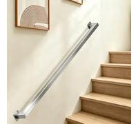 Main courante d'escalier murale, rampe moderne en tube carré en acier inoxydable de 30 à 600 cm de longueur, tige de support de barre d'appui antidérapante pour escalier, villa(2.8m)
