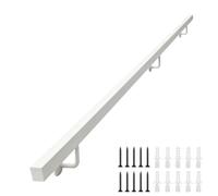 Main courante d'escalier pour murs，rampe d'escalier pour l'intérieur | Rampe d'appui extérieure en métal et fer forgé，rampe d'escalier avec raccords pour brique en bois et béton(80cm)