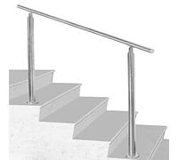Main courante en acier inoxydable intérieur et extérieur 180 cm, sans traverses, garde-corps pour escaliers, balustrade, balcon