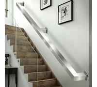Main courante en acier inoxydable pour escaliers, rampe d'escalier murale de 1m 1,5m 2m 3m 5m rampe d'escalier pour intérieur et extérieur, barre d'appui de sécurité(90cm)