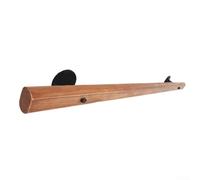 Main courante en bois massif pour la sécurité des escaliers avec supports muraux en métal polis et coins arrondis pour une prise en main confortable (50 cm)