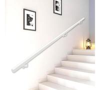 Main courante en fer forgé pour escalier｜Rail d'appui à tuyau carré | Rampe d'escalier murale pour villa, appartement, grenier, couloir, porche(540cm)