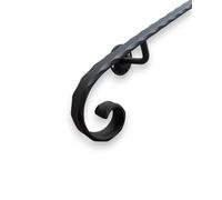 Main courante en fer Mod. Chartreux - Longueurs de 50 cm à 400 cm - Convient pour la décoration de la maison intérieure/extérieure, sez.30 x 10 mm, Made in Italy (Nero Antracite, 140 cm)