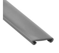 Main courante en PVC, main courante d'escalier, main courante en plastique pour rampe d'escalier en caoutchouc, protection 40 x 8 mm (gris - 2M)