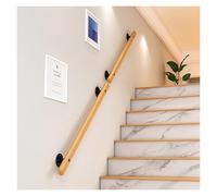 Main Courante Escalier En Bois Antidérapante Avec Supports En Fer Forgé, Rampes Murales Pour Personnes Âgées, Sensation De Confort Kit De Rampe D'escalier(Natural,60cm)
