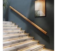 Main Courante Escalier En Bois, Rampes Murales Pour Personnes Âgées, Rampe De Sécurité Pour Couloir, Balustrade En Bois Pour Escalier, Rampe De Terrasse Pour Loft, Kit De Barre D'appui (C, 100cm)