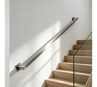 Main courante moderne en acier inoxydable, 1m 1.5m 2m 2.5m 3m rampe d'escalier, barre de support murale pour kit de rampe d'appui intérieure et extérieure(570cm)
