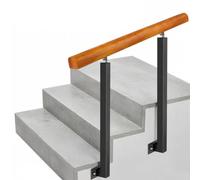 Main courante pour 1 à 3 marches, rampe d'escalier à montage latéral | Barre d'appui de transition - angle réglable poteau en fer forgé, main courante de sécurité(Height 95cm,90cm/35inch)