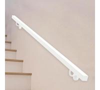 Main courante pour escaliers，rampe d'appui intérieure extérieure | Kit de Support de Rail de rampe d'escalier mural，1m 120cm 1.5m 2m 240cm 2.5m 3m，pour la décoration de la maison(450cm)