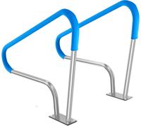 Main courante pour piscine, 2 pièces, 48 x 36 pouces, en acier inoxydable avec plaque de base pour spas