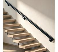 Mains courantes 1FT 6FT 8FT 13FT 16FT, rampes d'escalier intérieures extérieures, kit barre d'appui murale robuste, antidérapant, sécurité, métal industriel(90cm)