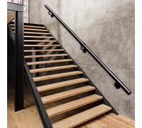Mains courantes pour escaliers, Main courante industrielle de tuyau fer travaillé rampe d'appui avec des longueurs multiples parenthèses(2ft/60cm)