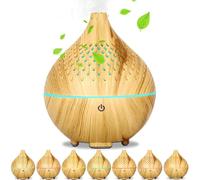MAISITOO Diffuseur Huiles Essentielles, 160 ML Diffuseur Arômes, 7 Couleurs LED Humidificateur Ultrasonique Désodorisant, pour Chambre, Spa, Yoga, Massage, Un Cadeau Approprié pour Les Dames