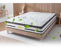 Maison Aubertin Matelas Concorde 140x200 cm, Ép 26 cm, Lit 2 Places, 759 Ressorts Ensachés et Mémoire de Forme Haute Densité 60 kg/m³, Soutien Ferme, Ergonomique et Orthopédique, Chambre Adulte
