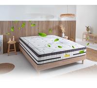 Maison Aubertin Matelas Concorde 160x200 cm, Ép 26 cm, Lit 2 Places, 858 Ressorts Ensachés et Mémoire de Forme Haute Densité 60 kg/m³, Soutien Ferme, Grand Matelas Orthopédique, Chambre Adulte