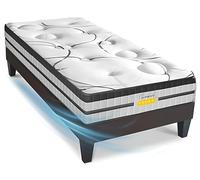 Maison Aubertin Matelas Concorde 90x200 cm, 26 cm, Lit 1 Place, 495 Ressorts Ensachés & Mémoire de Forme Haute Densité 60 kg/m³, Soutien Ferme, Orthopédique, Chambre Enfant, Adolescent ou Invité
