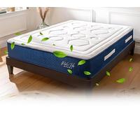 Maison Aubertin Matelas Dolce Vita 140x190 cm, Ép 28 cm, Lit 2 Places, 713 Ressorts Ensachés et Mémoire de Forme Haute Densité 60 kg/m³, Soutien Ferme, Ergonomique et Orthopédique, Chambre Adulte