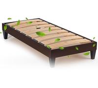 Maison Aubertin Sommier en Kit Tissu Gris - 80x200 cm à Latte 1 Personne en Bois Massif, Structure Robuste avec Pieds Inclus, Montage Facile, Lit Ergonomique, Élégant pour Une Chambre Moderne
