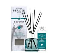 MAISON BERGER - Bouquet Parfumé - Diffuseur Parfum Maison - Ma Salle d'Eau Sans Mauvaises Odeurs - Modèle Glaçon Vert - 6 Bâtonnets Noirs - 21 cm - Recharge 100 ml - Fabriqué en France