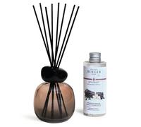 MAISON BERGER Bouquet Parfumé Minéral Beige Splendeur Vanillée 180 ML | Bouquet parfumé Splendeur Vanillée en verre laqué beige, 180 ml avec 6 brins, diffusion environ 6 semaines
