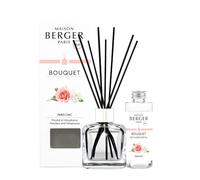 MAISON BERGER Bouquet Parfumé Paris Chic Glaçon Transparent, 100 ml | Coffret complet : flacon en verre transparent, 6 bâtonnets et recharge Paris Chic 100 ml