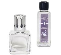 Maison Berger Coffret Cadeau Glaçon - Diffuseur de Parfum d’Ambiance 250 ML - Élimine Les odeurs, purifie l’air, Objet décoratif Maison ou Bureau (Tranparente - Air Pur Neutre Essentiel)
