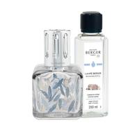 Maison Berger Coffret Cadeau Glaçon - Diffuseur de Parfum d’Ambiance 250 ml - Élimine les odeurs, purifie l’air, objet décoratif maison ou bureau (Plumes - Caresse de Coton)