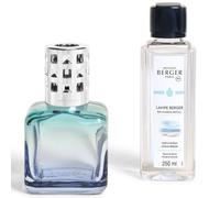 Maison Berger Coffret Cadeau Glaçon - Diffuseur de Parfum d’Ambiance 250 ML - Élimine Les odeurs, purifie l’air, Objet décoratif Maison ou Bureau (Turquoise Bleu - Vent d'Océan)