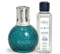 MAISON BERGER - Coffret Lampe Berger Disco - Diffuseur Catalytique - Action Anti-Odeurs & Parfum d’Intérieur - Recharge 250 ML Incluse - 9 × 9 × 12,6 cm (Vert)