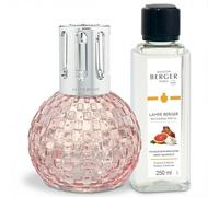 MAISON BERGER - Coffret Lampe Berger Disco - Diffuseur Catalytique - Action Anti-Odeurs & Parfum d’Intérieur - Recharge 250 ml Incluse - 9 × 9 × 12,6 cm (Rose)