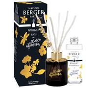 Maison Berger Diffuseur Bouquet Parfumé Lolita Lempicka 100ml - Bâtonnets Saule Végétal - Longue Diffusion Élégante, Idée Cadeau Maison Raffinée - Bijou Plat en Feuilles de Lierre dorées (Noir)