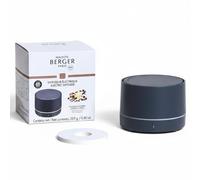 Maison Berger Diffuseur de Parfum Électrique Nomade sans Fil avec Recharge Poussière d'Ambre, Diffusion Céramique 6 à 8 Semaines - 2 Modes de Diffusion (Gris)