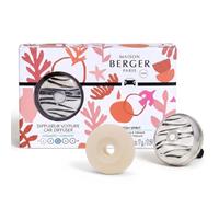 Maison Berger Diffuseur Voiture Parfumé - Clip Métal 4,5 cm avec Recharge Incluse, Fabrication Française - Clip Grille Aération - Jusqu’à 4 Semaines de Diffusion (Fresh Spirit)