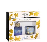 Maison Berger - Duo Mini Bouquet Parfumé & Bougie Lolita Lempicka Parme - Bouquet Pré-Rempli - Bougie en Cire Naturelle 100% Végétale - Coffret Cadeau