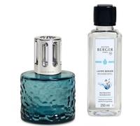 Maison Berger - Lampe Berger Mirage avec Recharge Parfumée 250 ML - Lampe à Catalyse pour Parfumer et Purifier l’Air - Diffusion Élégante - Objet Déco Raffiné (Bleu - Bleu Séduction)