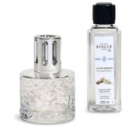 Maison Berger - Lampe Berger Mirage Transparente avec Recharge Thé Blanc Pureté 250 ML - Lampe à Catalyse pour Parfumer et Purifier l’Air - Objet Déco Élégant - Coffret Cadeau