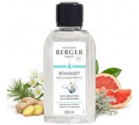 MAISON BERGER Recharge Bouquet Parfumé Bleu Séduction 200 ml | Recharge Bleu Séduction 200 ml pour bouquet parfumé, diffusion continue environ 4 semaines, sans flamme
