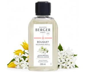 Maison Berger - Recharge Bouquet Parfumé Jasmin Précieux - Parfum d’intérieur pour la maison 200 ml - Fabriqué en France - Diffusion Longue Durée, Douce et Continue