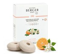 MAISON BERGER Recharge Diffuseur Voiture Lady Flower, Lot de 2 Céramiques | Recharge céramique Lady Flower pour diffuseur voiture, diffusion passive environ 4 à 6 semaines, sans pile ni liquide