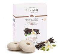 MAISON BERGER Recharge Diffuseur Voiture Splendeur Vanillée, Lot de 2 | Recharge céramique Splendeur Vanillée pour diffuseur voiture, diffusion passive environ 4 à 6 semaines, sans pile ni liquide