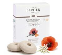 MAISON BERGER Recharge Diffuseur Voiture Velours d'Orient, Lot de 2 | Recharge céramique Velours d'Orient pour diffuseur voiture, diffusion passive environ 4 à 6 semaines, sans pile ni liquide