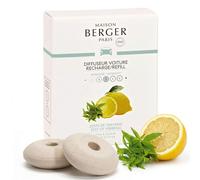 MAISON BERGER Recharge Diffuseur Voiture Zeste de Verveine, Lot de 2