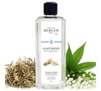 MAISON BERGER Recharge Lampe Berger Thé Blanc Pureté, 1 L | Recharge Thé Blanc Pureté 1 L pour Lampe Berger à catalyse, environ 160 h de diffusion, aide à neutraliser les odeurs