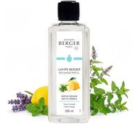 MAISON BERGER - Recharge Lampe Berger Zeste de Verveine 500 ML - Verveine, Lavandin, Menthe - Parfum Floral, musqué, Oriental - Anti-odeurs - Fabriqué en France