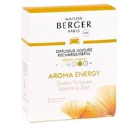 Maison Berger – Recharges diffuseur de voiture Aroma Energy – Lot de 2, céramiques, 4–6 semaines