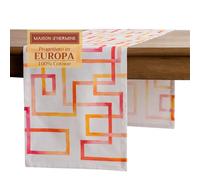 Maison d' Hermine Chemin de Table 100% Coton Simple Couche, 150 cm de Long, pour la Maison, la Cuisine, Les Repas, Les fêtes, Les Mariages, Printemps Été (Summer Maze, 50 cm x 150 cm)