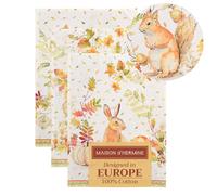 Maison d' Hermine - Ensemble de 3 torchons de cuisine 100 % coton, 50 x 70 cm, réutilisables, en tissu absorbant avec boucle de suspension pour la cuisine, la salle à manger, décorations pour