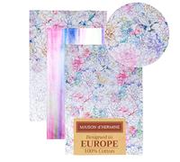 Maison d' Hermine Floral Love Lot de 3 Serviettes de Cuisine Multi-usages 100% Coton | Serviettes de Bar | Printemps/été (50 cm x 70 cm)